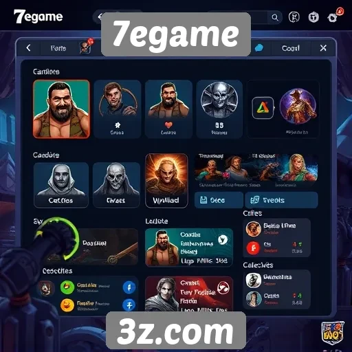 Investigando a interface do usuário do 7egame